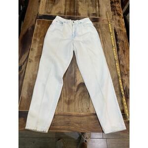 Vintage Levi's Women's White High Rise Straight Leg Denim Jeans Size 14